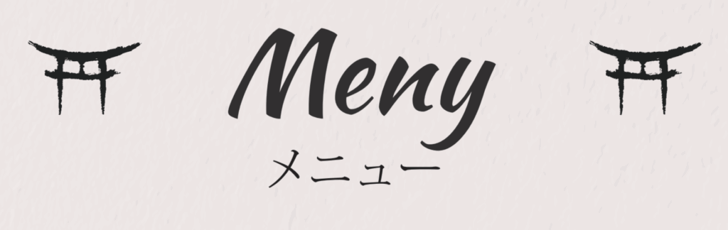 Menu For Japanese pub header